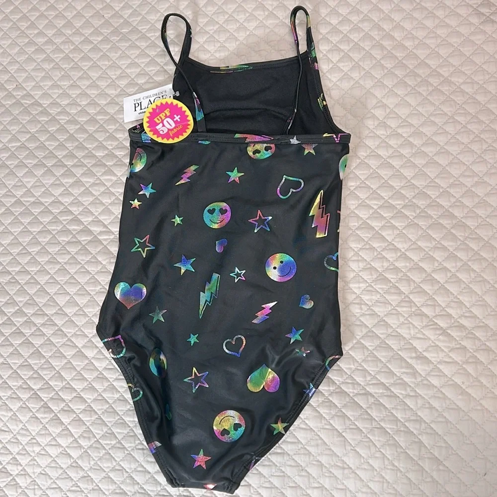The Children’s Place foil Emoji swimsuit - Small (5-6) - New - Picture 4 of 7